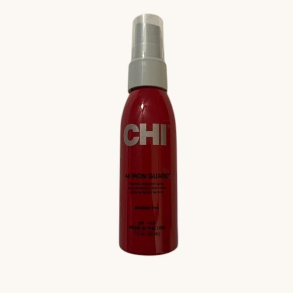 CHI 44 Iron Guard Thermal Protection Spray 2oz Travel Size Heat Protectant Red